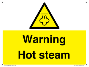 Warning Hot steam
